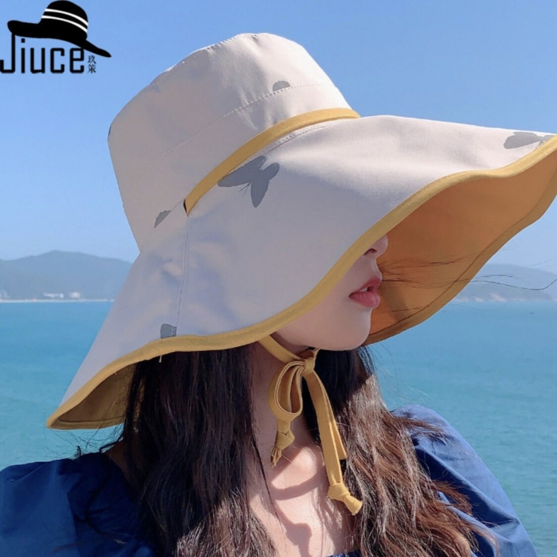 夏季双面大沿UPF50+防晒遮阳帽