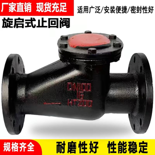 止回阀铸铁铜芯法兰止回阀DN40 100 200 H44T 150 16旋启式