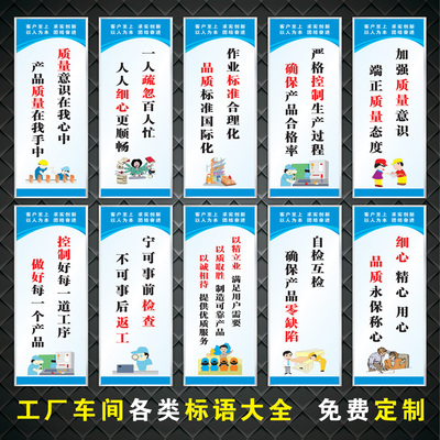 安全生产标语品质管理标识牌海报