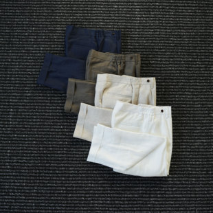 CssuGent新贵老钱风100%亚麻直通西裤男经典绅士雅痞松紧腰休闲裤