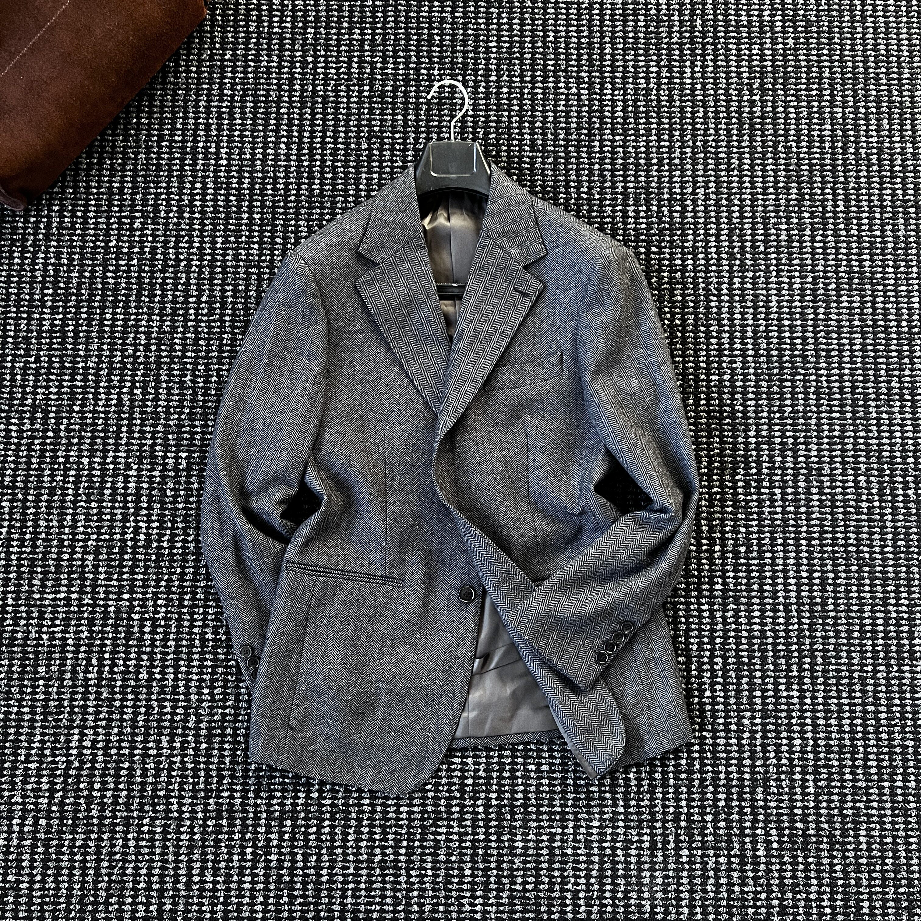 CssuGent冬季羊毛人字纹经典复古老钱西服男高定绅装优雅西装外套,男装,休闲西服,淘宝优惠券,粉丝福利购,淘宝优惠卷