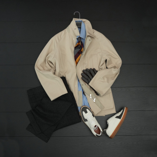 CssuGent秋冬季绅士复古收腰猎装夹克男绅装经典防风潮流帅气外套