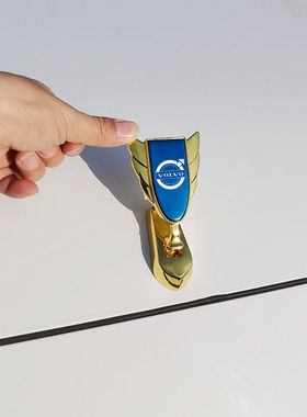 适用沃尔沃改装车头立标机盖金属车贴XC60XC90S90XC40S60配件车标