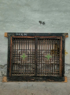 民俗怀旧老物件老木窗旧窗户古建老窗户老旧木门古镇景区会所装修