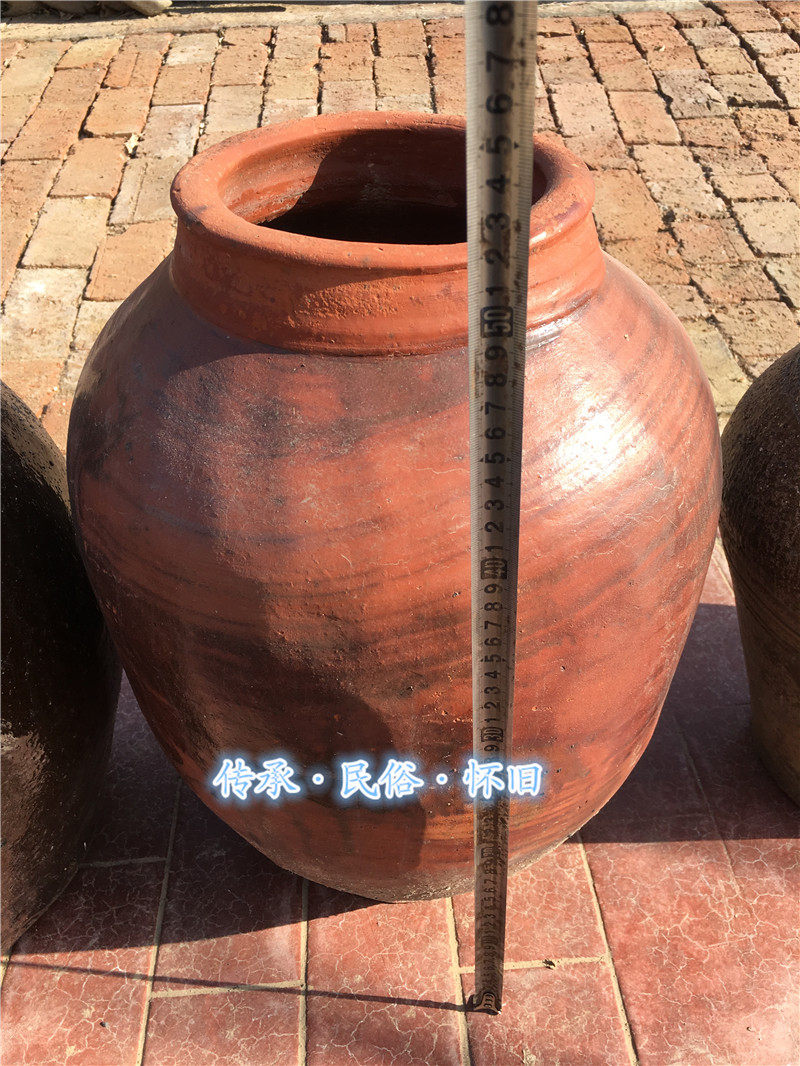 民俗老物件农村旧坛子酒坛陶罐粗陶陶瓷花瓶居家装饰复古摆件土u.