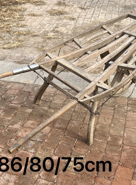 民俗怀旧老式小推车木质小车老物件独轮车旧农具农家院装饰摆件