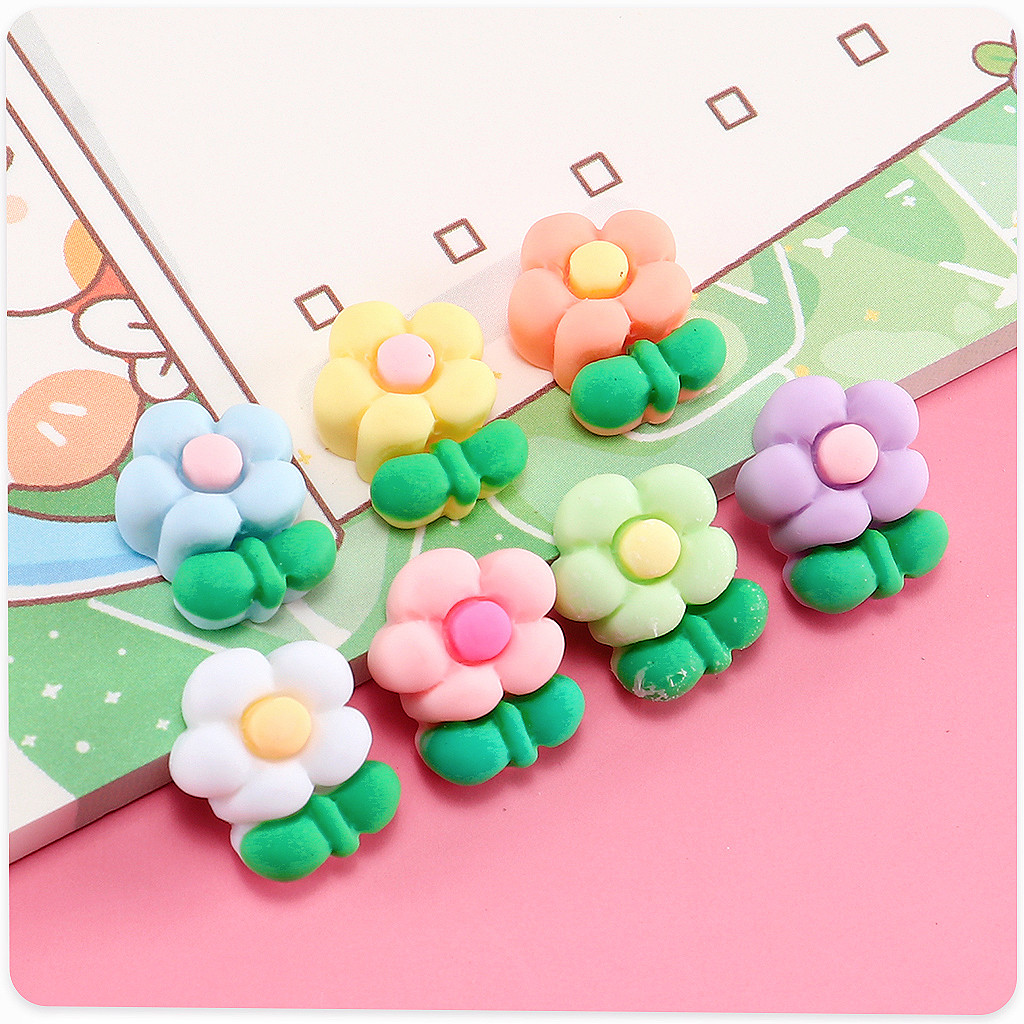 卡通可爱q版太阳小花奶油胶diy材料手工制作创意装饰树脂小配件