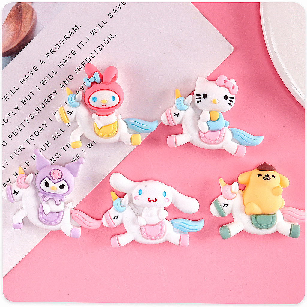 奶油胶饰品动物diy手工材料包大卡通可爱旋转木马装饰摆件材料包