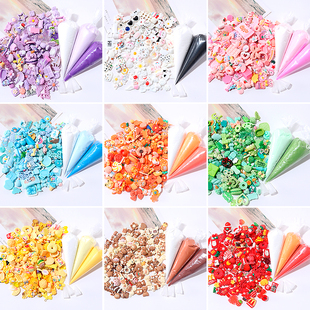 奶油胶diy材料包手工制作手机壳文具盒发夹饰品树脂小配件全套装