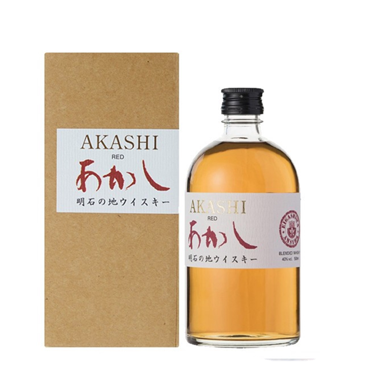 akashi 明石红标威士忌蒸馏酒基酒日本原瓶进口洋酒500ml裸瓶无盒