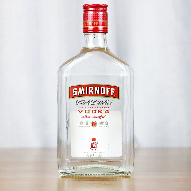 斯米诺红牌伏特加原味350ml 英国原装进口洋酒调酒套装鸡尾酒基酒