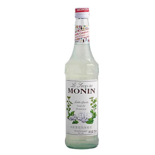 莫林MONIN冰爽薄荷风味糖浆玻璃瓶装700ml咖啡鸡尾酒果汁饮料