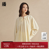 衬衫 女2024春季 新款 播褶皱长袖 文艺少女别致小衫 上衣DDR2HD5627