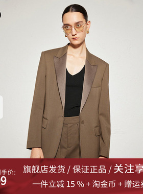 播商场同款黑标系列质感单粒扣西服女24秋宽松外套BDR3XD2320