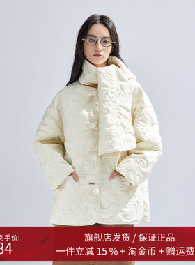【新中式】播棉服女商场同款文艺风可拆卸宽松轻薄棉衣BDR1PD0024