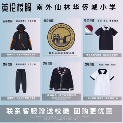 【华侨城小学校徽英伦校服】南京外国语学校仙林分校 学生短袖T恤