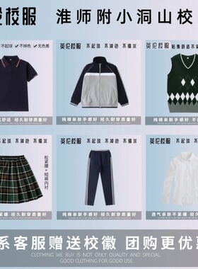【校徽校服】淮南师范附小 山南 洞山校区  英伦学生运动短袖T恤