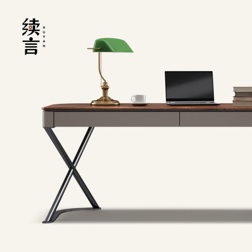 续言意式实木书桌别墅大