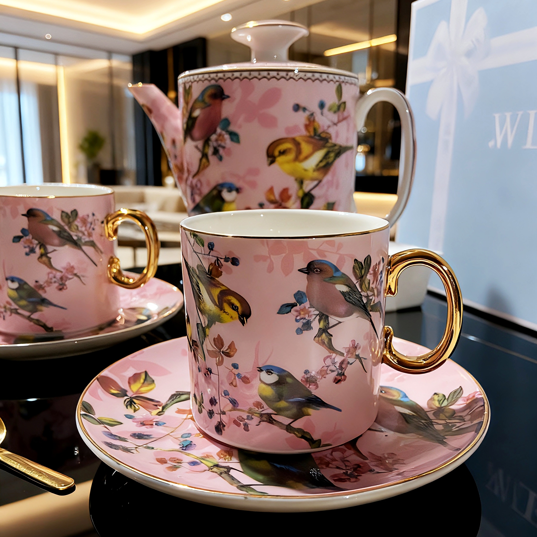 宫廷高档骨瓷咖啡杯碟欧式茶杯茶具套装陶瓷英式下午花茶杯水杯子