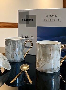 西海岸陶瓷马克杯北欧情侣