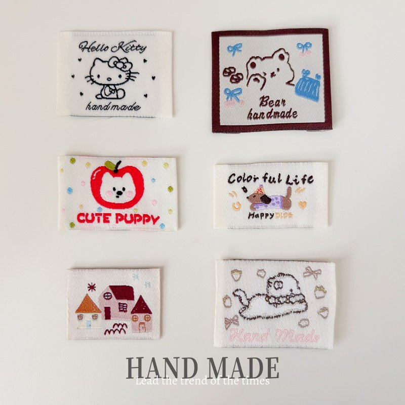 新款卡通布标织标小熊小狗长条混装绣花补丁饰品手作DIY衣服辅料,居家布艺,布贴,淘宝优惠券,粉丝福利购,淘宝优惠卷