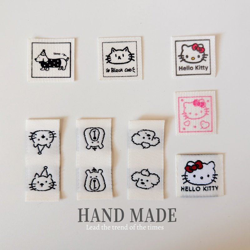 韩国百搭布标小猫小狗装饰小标签杯垫童装发饰织唛标可缝包包辅料,居家布艺,布贴,淘宝优惠券,粉丝福利购,淘宝优惠卷