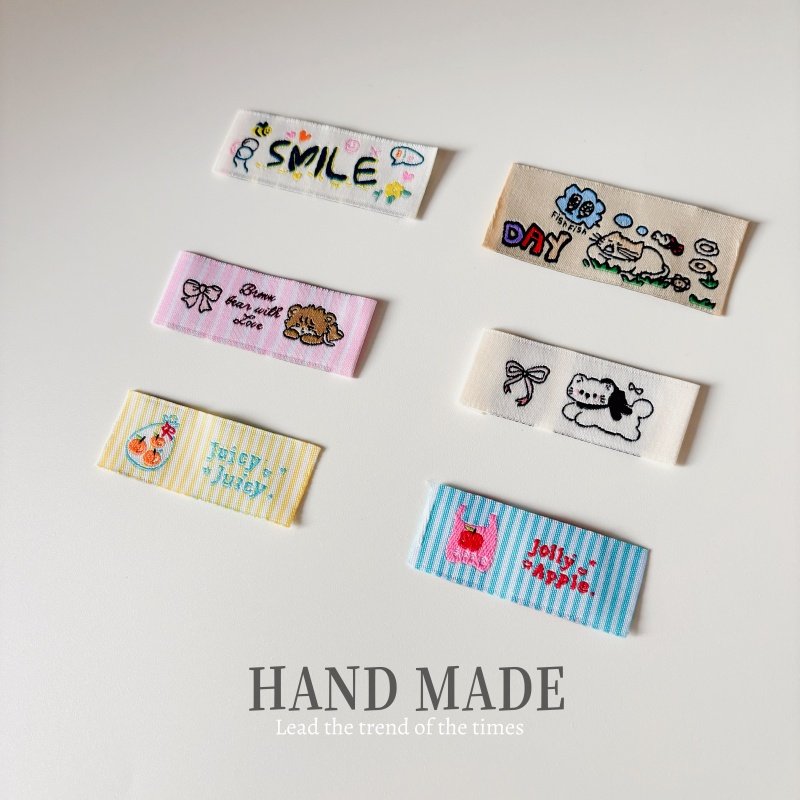 卡通布标现货小狗涂鸦小猫手作DIY缝纫辅料彩色织唛衣服装饰配件,居家布艺,布贴,淘宝优惠券,粉丝福利购,淘宝优惠卷