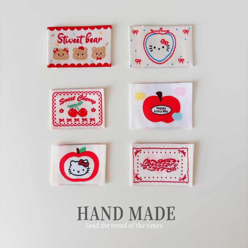 现货韩系布标手工diy小熊小猫樱桃苹果娃衣发饰围巾包包可缝织唛,居家布艺,布贴,淘宝优惠券,粉丝福利购,淘宝优惠卷