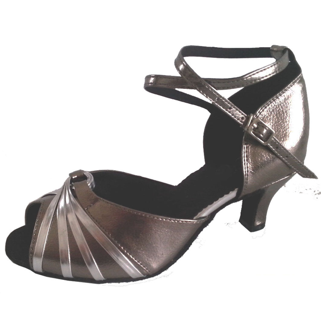 拉丁舞鞋 国标女孩 成人摩登交谊 上课表演 室内软底 定制跟高