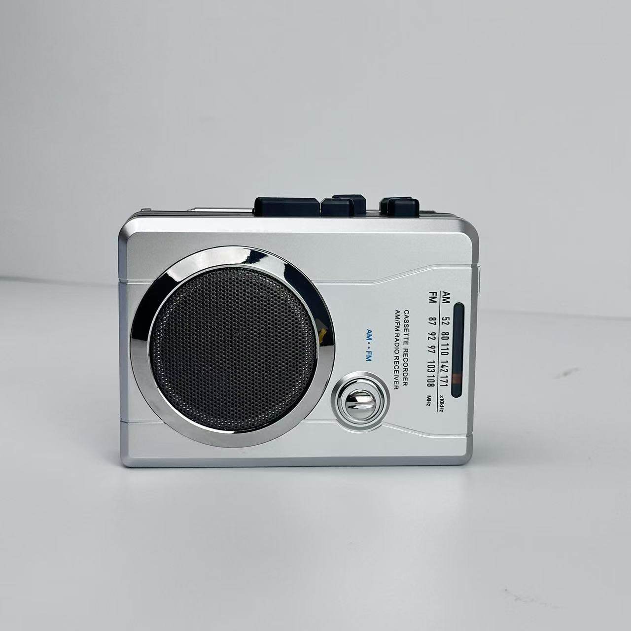 Новый классический ретро-магнитофон, магнитола, walkman с автоматической перемоткой, встроенный динамик, портативный Изображение 1