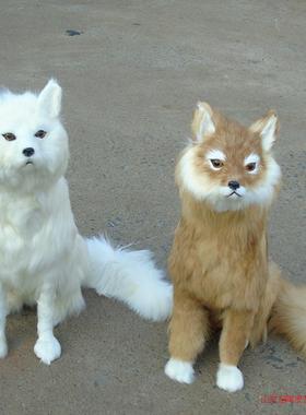 仿真狐狸模型礼物创意摆件