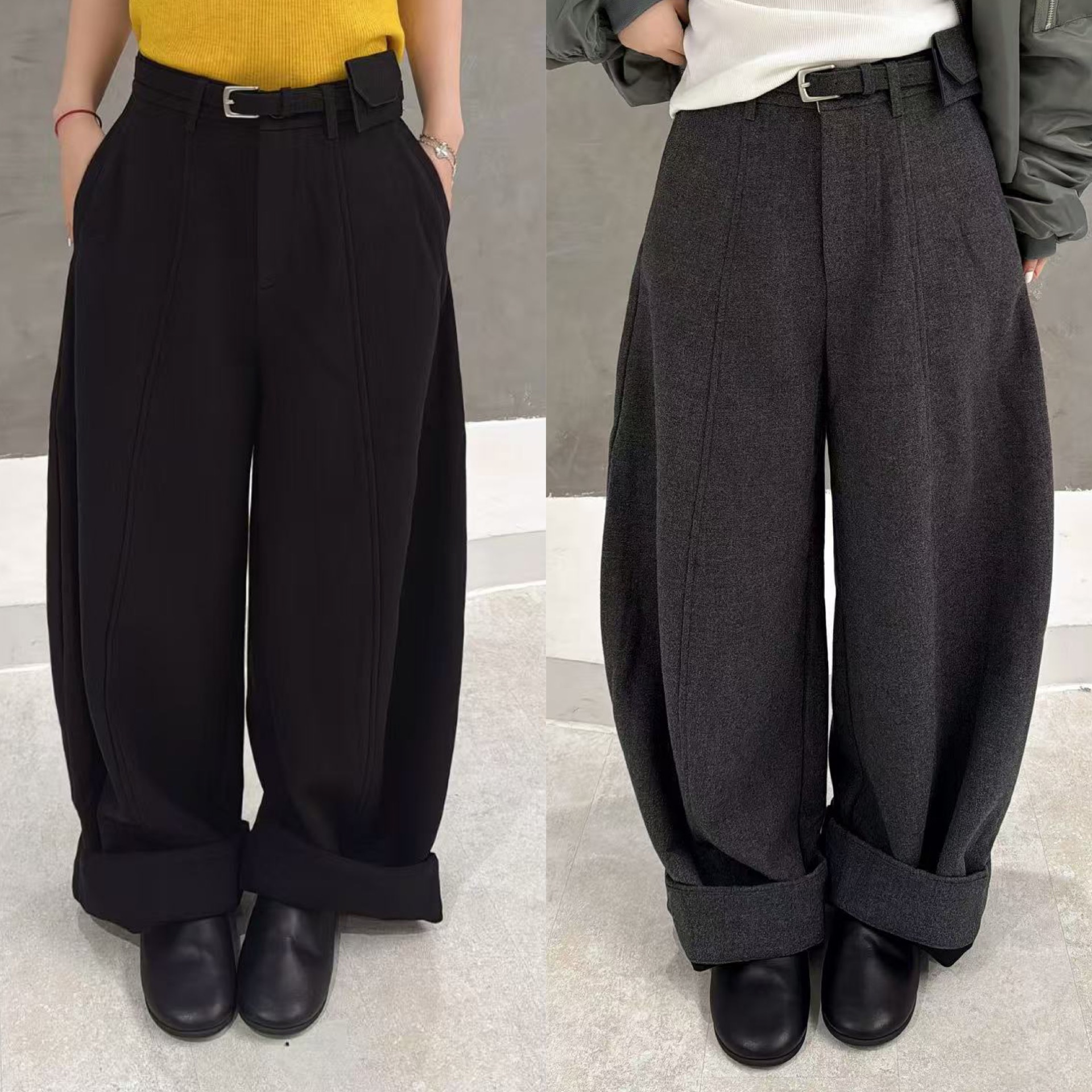 加厚加绒气质百搭西装长裤