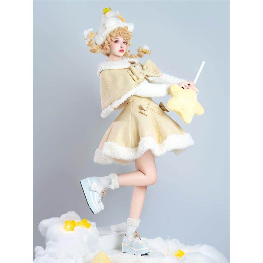 ABC魔法少女 冬款毛呢大小姐雪拉拉日常连衣裙lolita外套甜美风套,女装/女士精品,时尚套装,淘宝优惠券,粉丝福利购,淘宝优惠卷