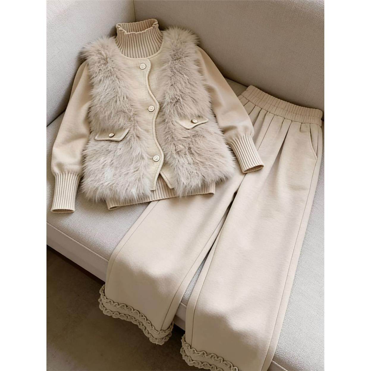 ABC女童秋冬套装2026新款儿童网红洋气时髦小香风加厚冬装女孩拜,童装/婴儿装/亲子装,儿童运动套装,淘宝优惠券,粉丝福利购,淘宝优惠卷