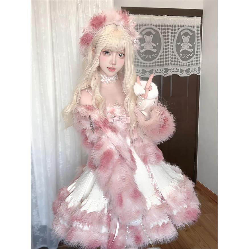 ABC甜妹lolita洛丽塔保暖萌系外套+吊带连衣裙两件套女,女装/女士精品,时尚套装,淘宝优惠券,粉丝福利购,淘宝优惠卷