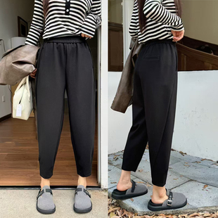 桐桐佳秋冬厚料九分小脚萝卜裤 86099 女高腰宽松显瘦小个子哈伦裤