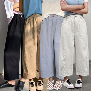 桐桐佳新款休闲九分气球裤女弹力牛津布宽松休闲哈伦裤简谜S26008