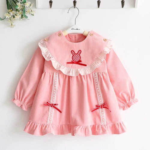 Вельветовый детский демисезонный водонепроницаемый съемный нагрудник для принцессы