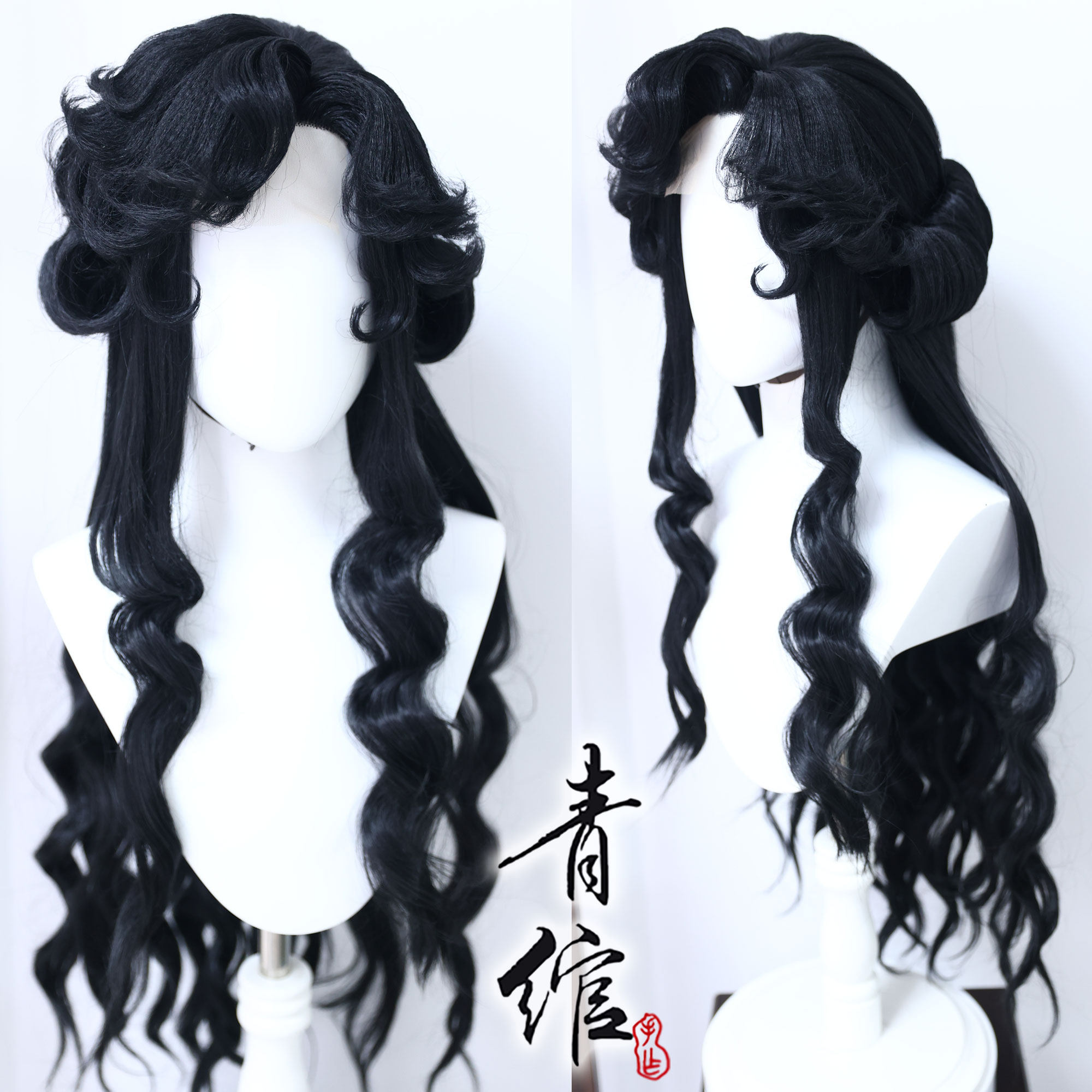 青绾 重返未来1999天使娜娜 仿手勾COS造型卷发假发套毛娘手作