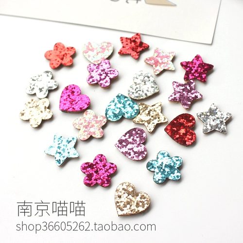 Маленькие нетканые блестки для ногтей, детский аксессуар для волос из нетканого материала, в цветочек