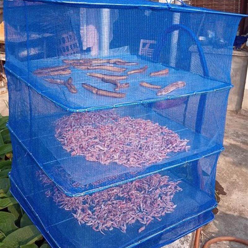 不锈钢折叠晒鱼网防蝇笼晒干网晾晒地瓜萝卜菜鱼虾干网架干货家用