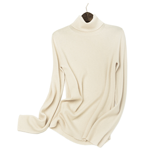 &精纺羊绒打底衫 100%CASHMERE高领纯色基础款 新款 LEMAER乐玛尔