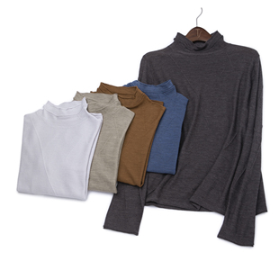 LEMAER乐玛尔 法单100%CASHMERE精纺80支2股打底提花中领羊绒套衫