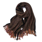 LEMAER乐玛尔 法单100%WOOL欧美风羊毛围巾男女冬季 保暖流苏围脖