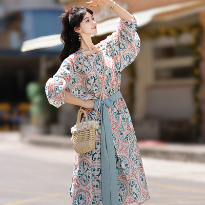 凤台曲唐制收拢圆领袍汉服套装