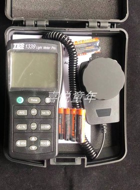台湾电流表泰仕TES1339照度计光度计TES1339PTES1339R照度记录仪