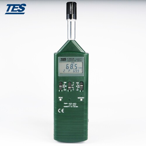 台湾泰仕TES-1360A 数字式温湿度计 工业温湿度测试仪 露点仪