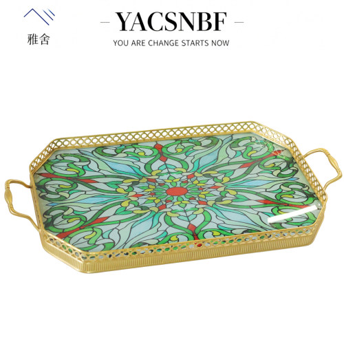 YAS雅舍·轻奢镜面玻璃托盘茶盘