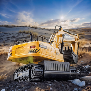 大号合金遥控挖掘机玩具车儿童挖土机工程车男孩汽车遥控车电动礼