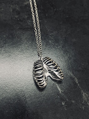 清货 暗黑哥特朋克摇滚街头风骷髅骨架吊坠项链锁骨链